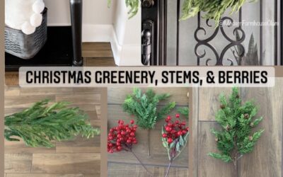 Realistic looking Christmas Greenery, Stems, & Garland at Modern Farmhouse Glam