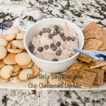 Glam Girl's Silky Chocolate Chip Cheesecake Dip Mix, prepared