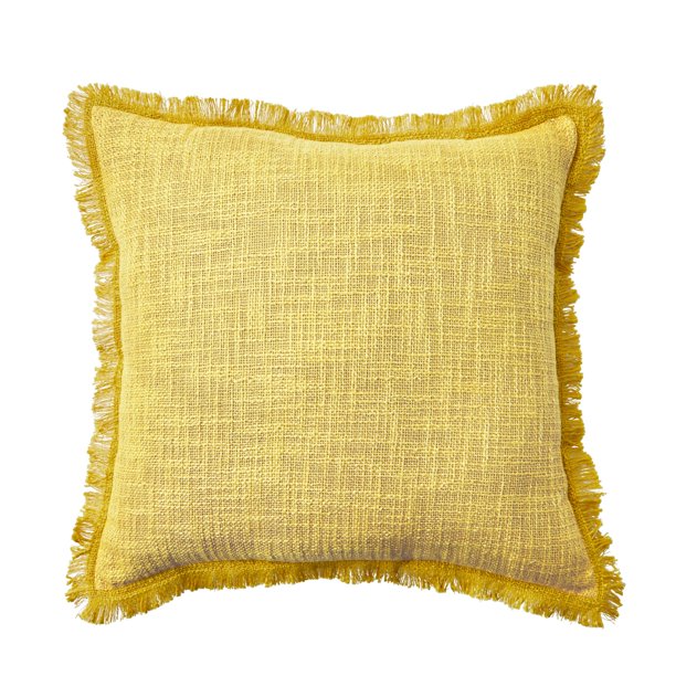 yellow outdoor pillow