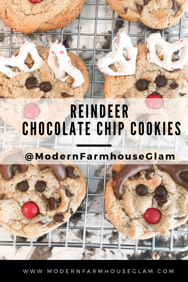 Reindeer Chocolate Chip Cookie Recipe for Christmas 