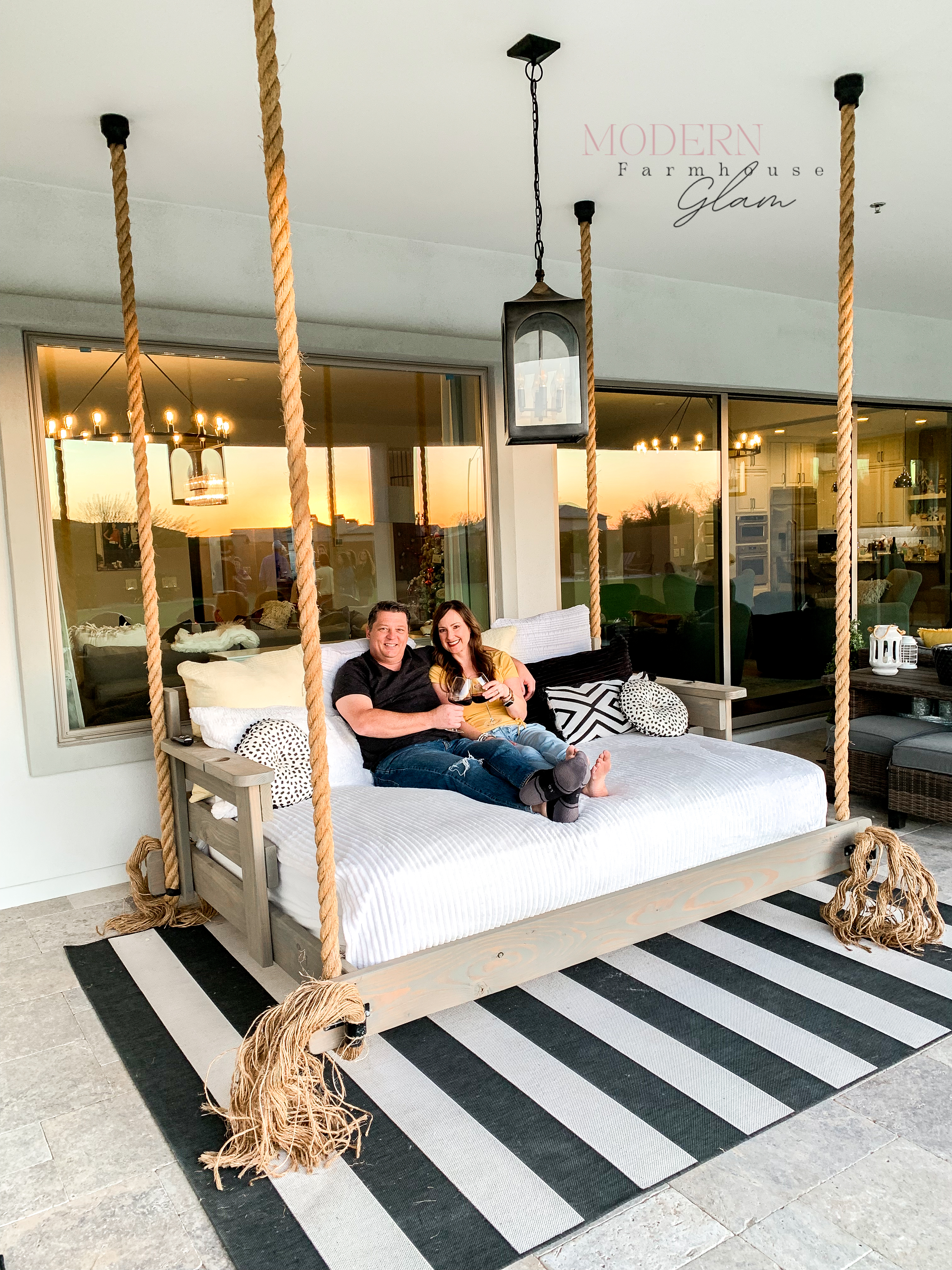 DIY Porch Bed Swing at Modern Farmhouse Glam Modern Farmhouse Glam