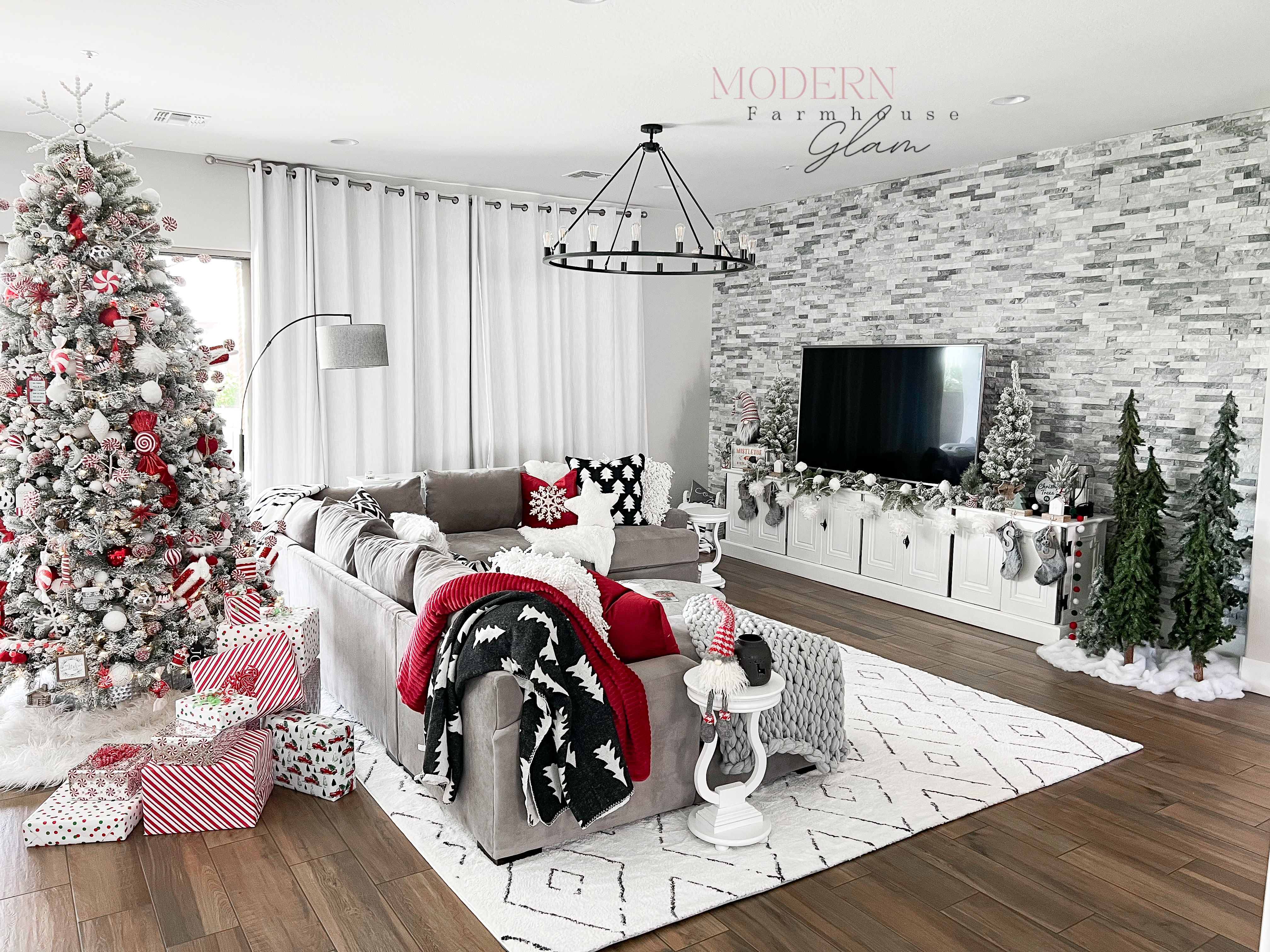 Christmas home decor living room