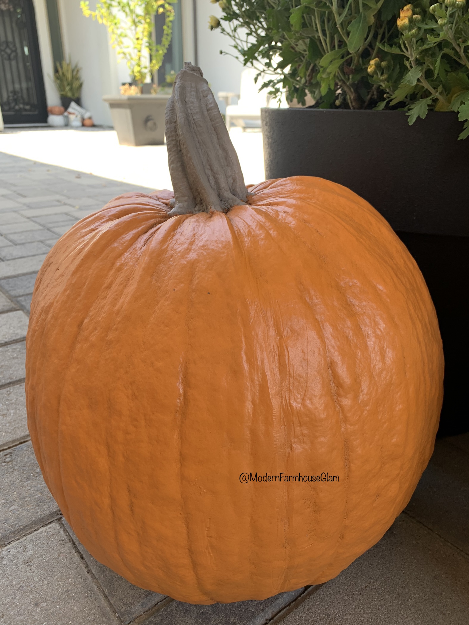 Largest Fall faux pumpkin 