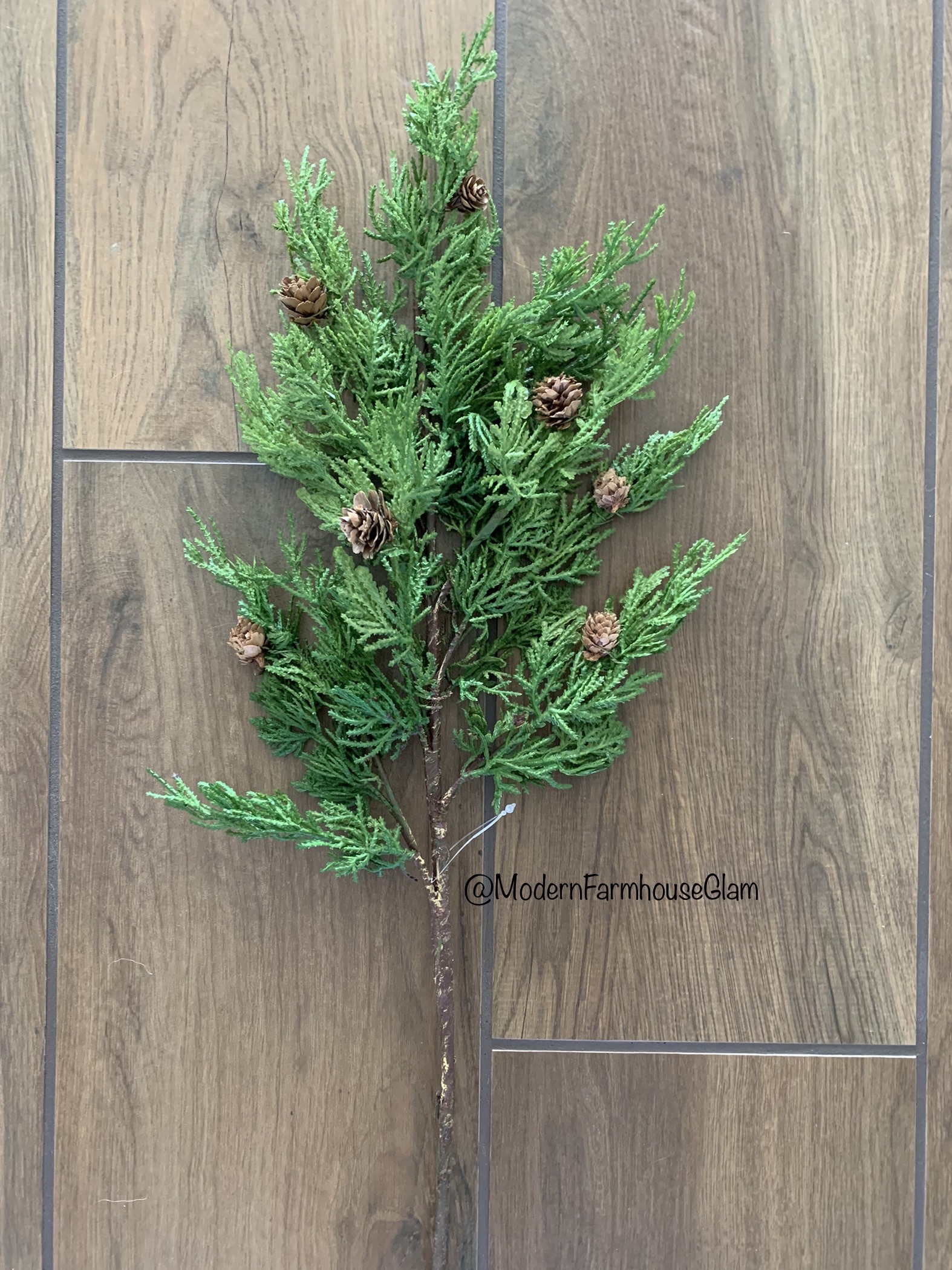 pine stem pine cones christmas modern farmhouse glam